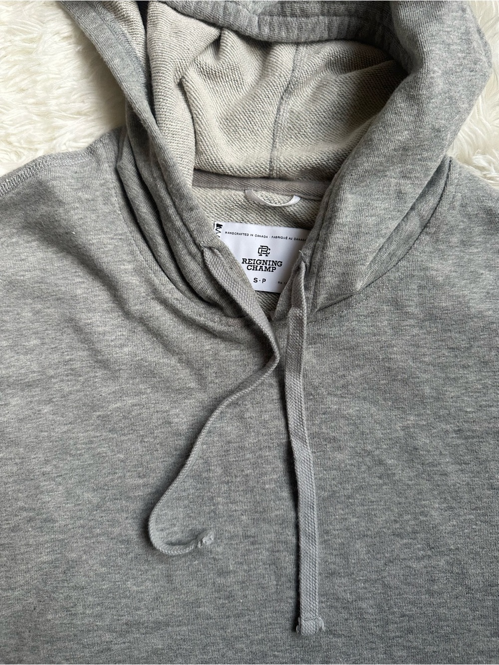 Reigning Champ Lightweight Cropped Terry Hoodie - Sz XS - Picture 5 of 8